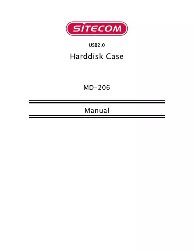 Mode d'emploi SITECOM USB 2.0 STORAGE CASE 3.5 SATA MD-206