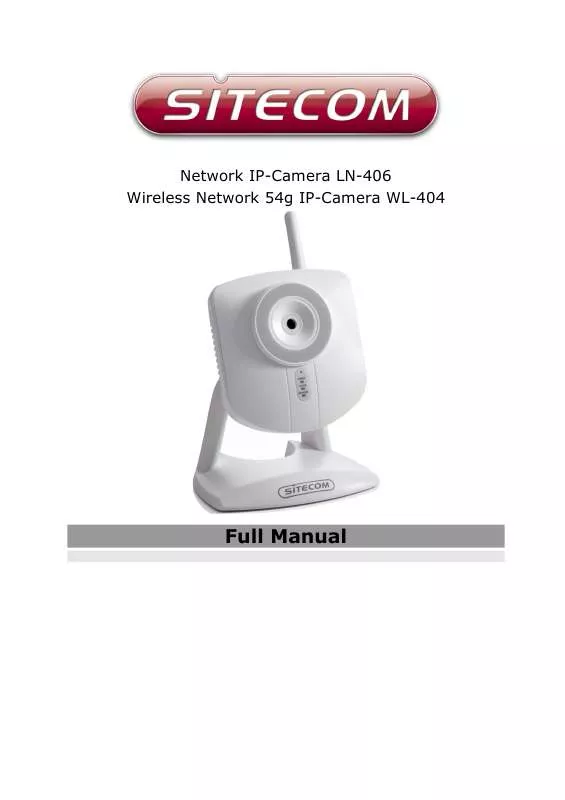 Mode d'emploi SITECOM WIRED INTERNET SECURITY CAMERA LN-406