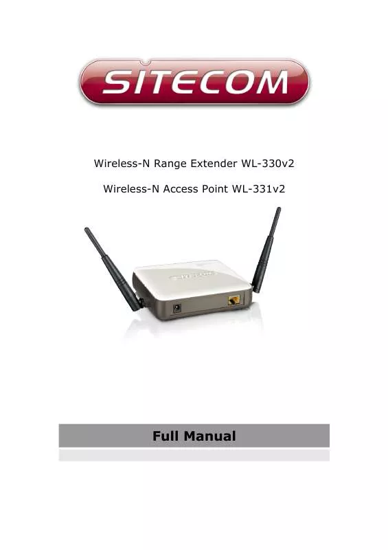 Mode d'emploi SITECOM WIRELESS NETWORK ACCESS POINT 300N WL-331