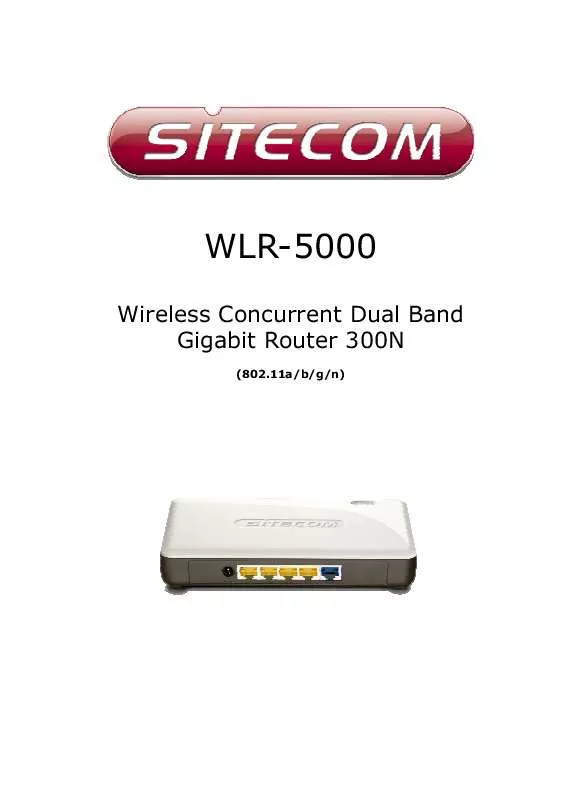 Mode d'emploi SITECOM WIRELESS GIGABIT ROUTER 300N X5 WLR-5000