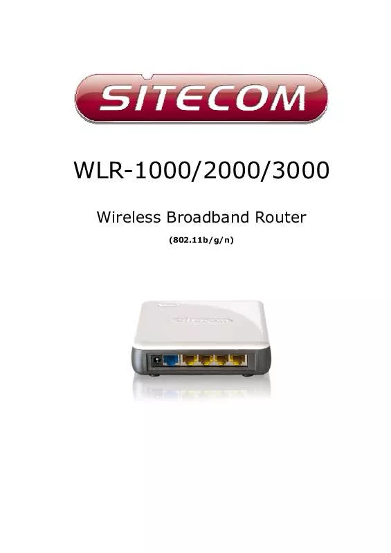 Mode d'emploi SITECOM WIRELESS ROUTER 300N X2 WLR-2000
