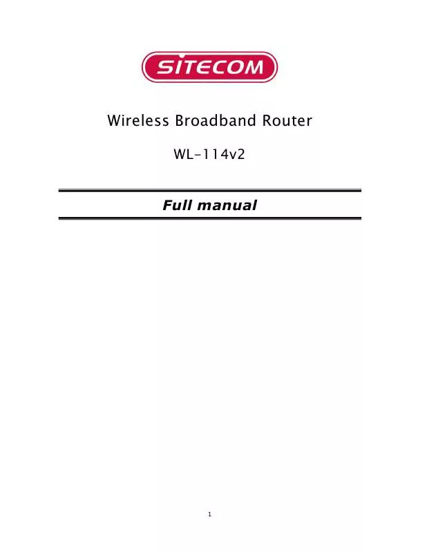 Mode d'emploi SITECOM WL-114V2