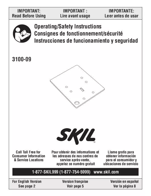 Mode d'emploi SKIL 3100-09