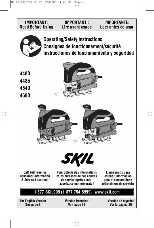 Mode d'emploi SKIL 4480