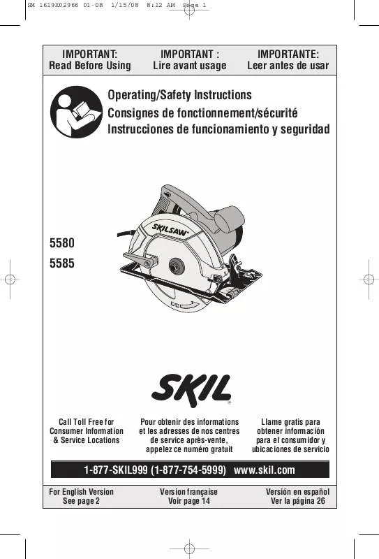 Mode d'emploi SKIL 5585