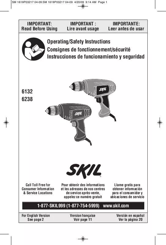 Mode d'emploi SKIL 6238