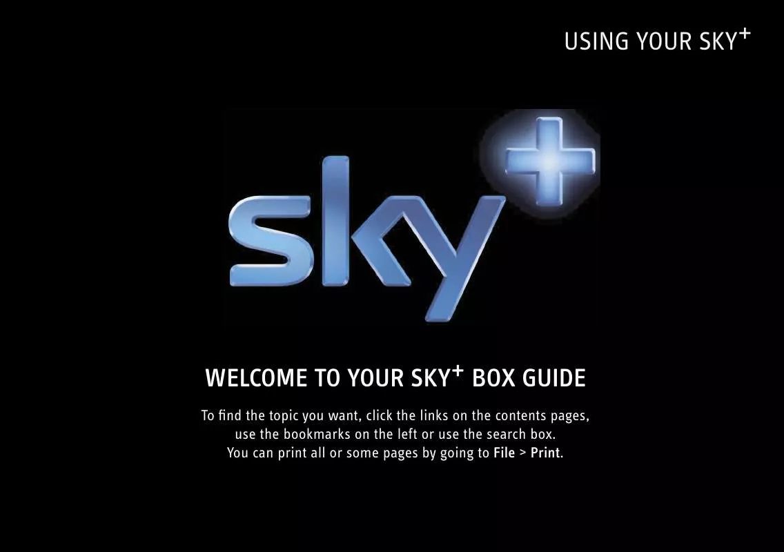 Mode d'emploi SKY PLUS