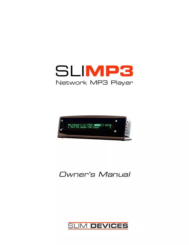 Mode d'emploi SLIMDEVICES SLIMP3