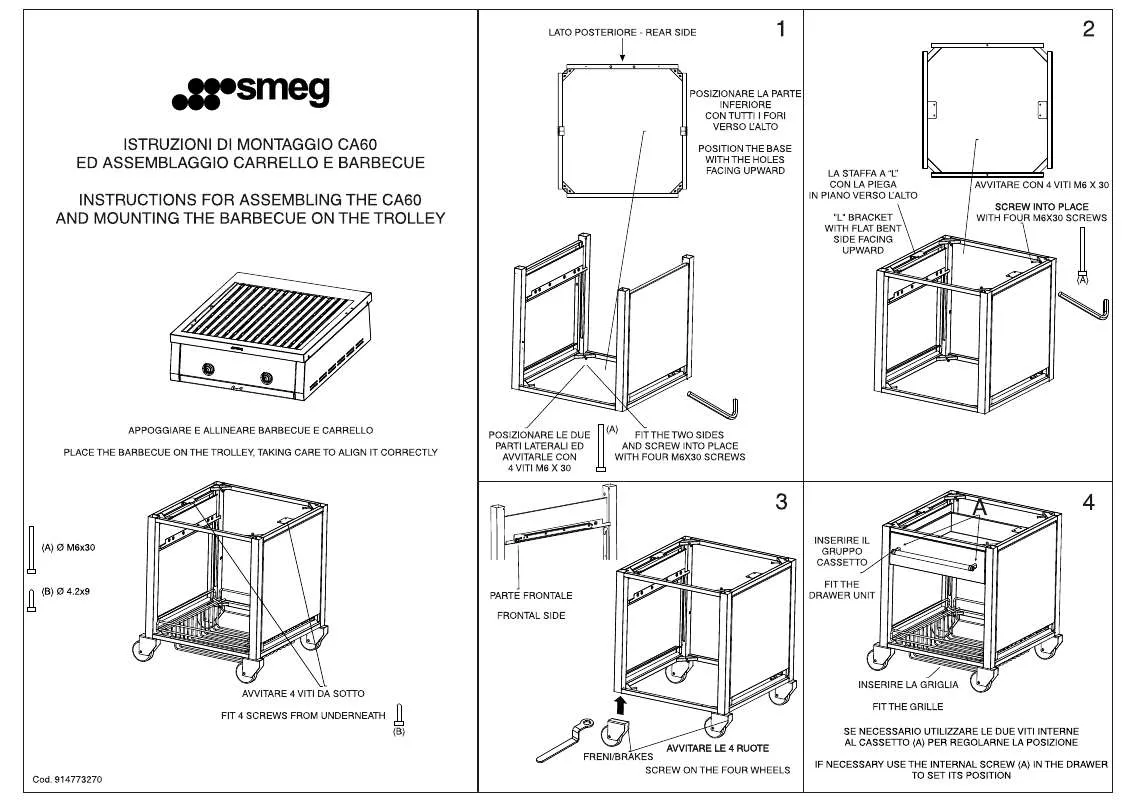 Mode d'emploi SMEG CA60TOP