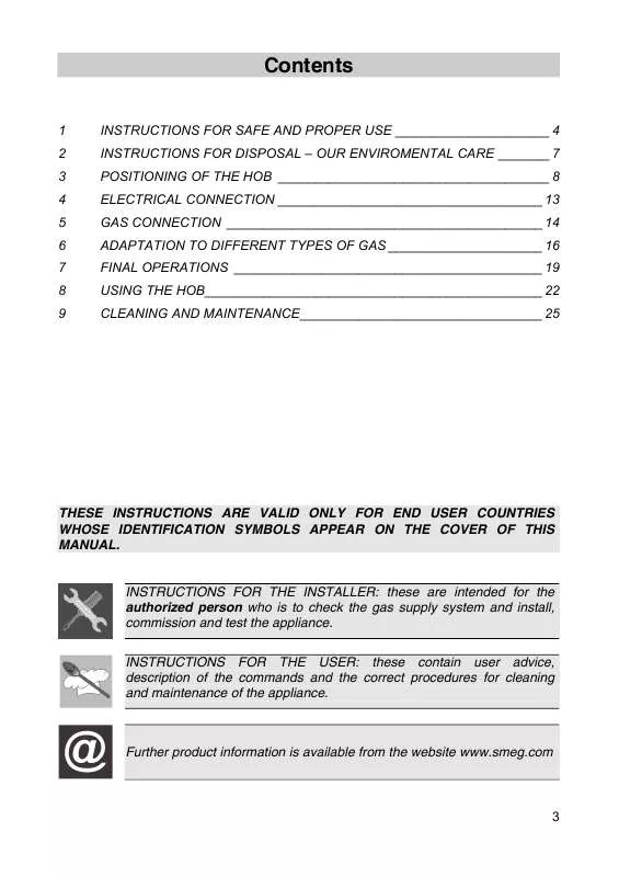 Mode d'emploi SMEG CIR64X3