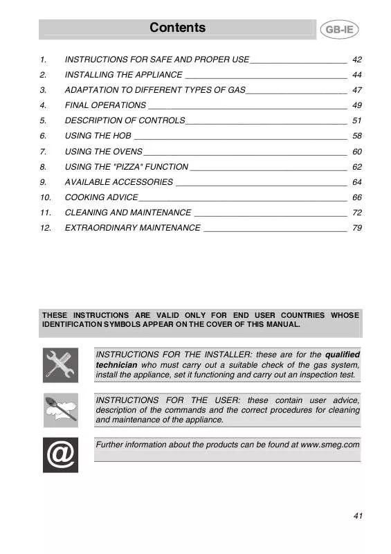 Mode d'emploi SMEG CS122-6