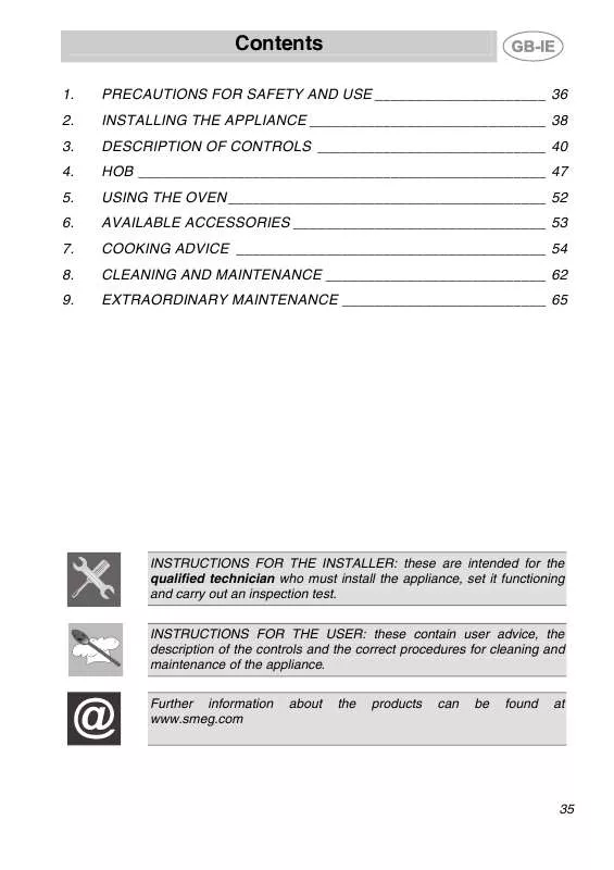 Mode d'emploi SMEG CS19ID-6