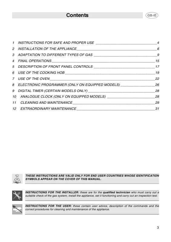 Mode d'emploi SMEG CX61VGMA1