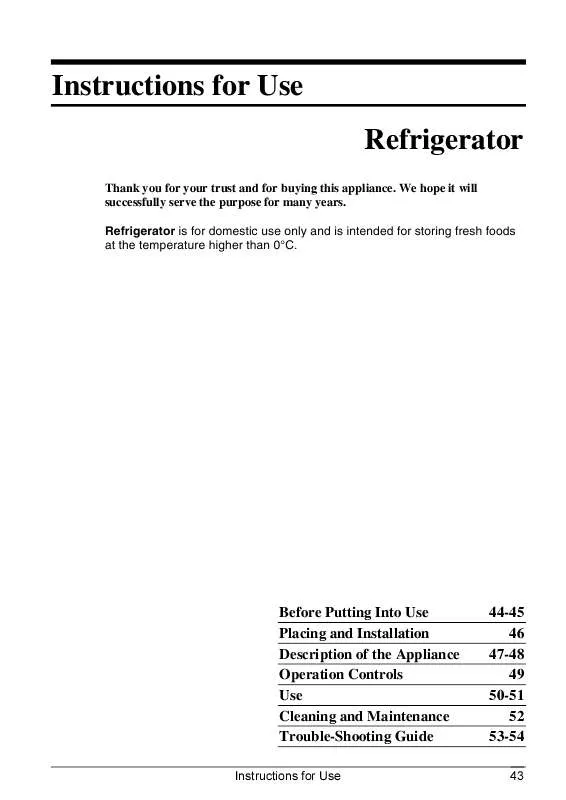 Mode d'emploi SMEG FL164