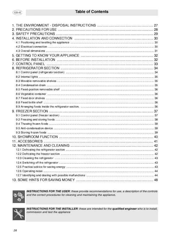 Mode d'emploi SMEG FPD34RD