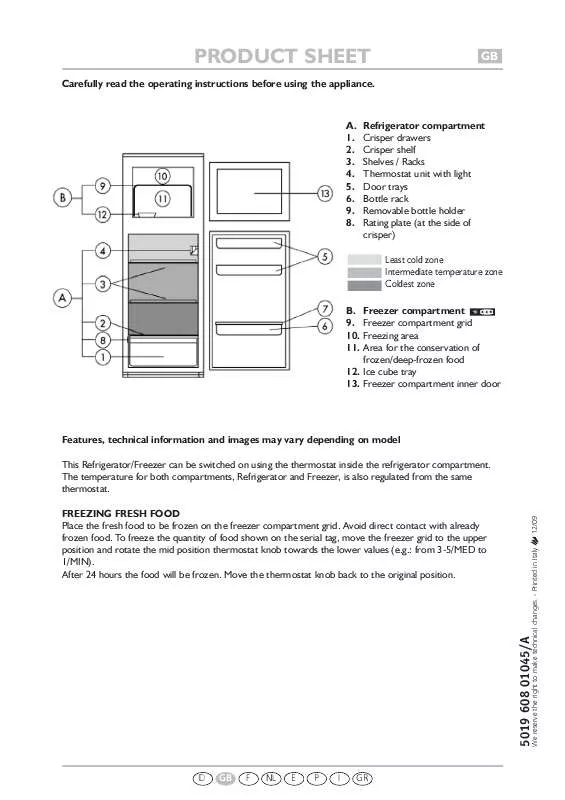 Mode d'emploi SMEG FR270AP