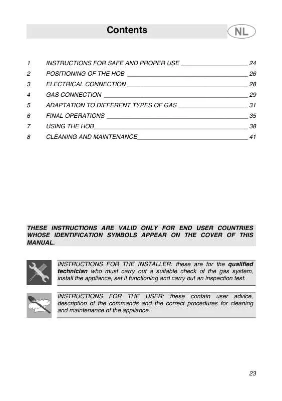 Mode d'emploi SMEG GKC95-3