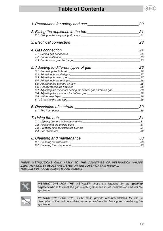 Mode d'emploi SMEG GKL64-3