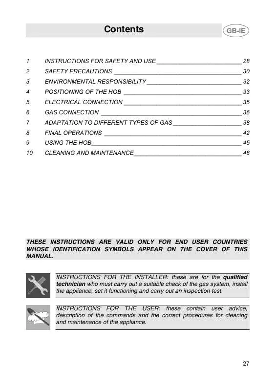 Mode d'emploi SMEG HB64ABE3