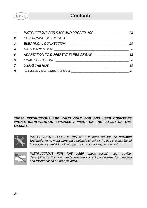 Mode d'emploi SMEG HB64CSS1