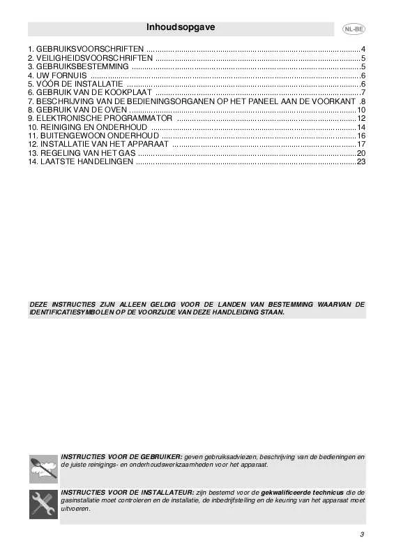 Mode d'emploi SMEG NL91SPMF5