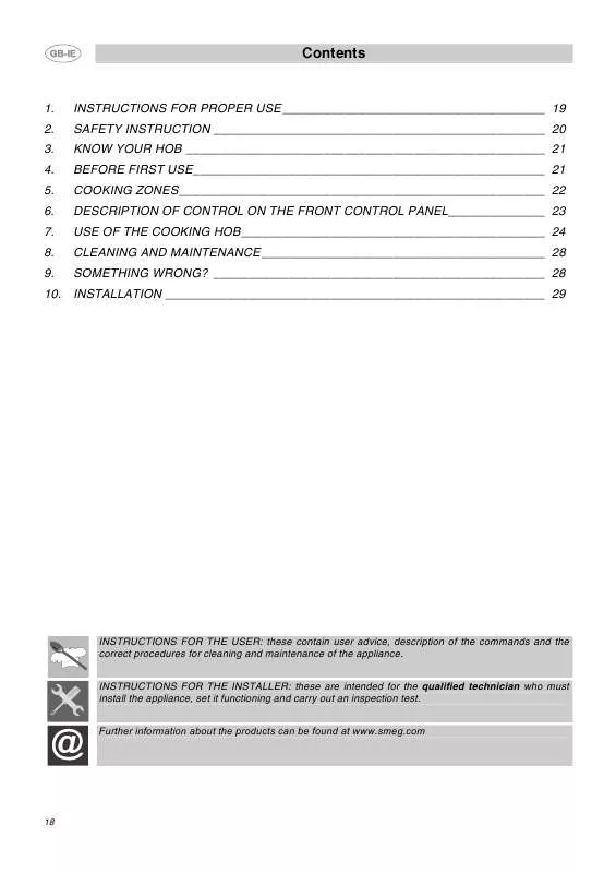 Mode d'emploi SMEG P662