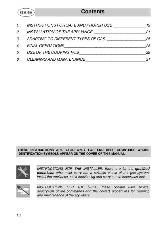 Mode d'emploi SMEG PAL12/E