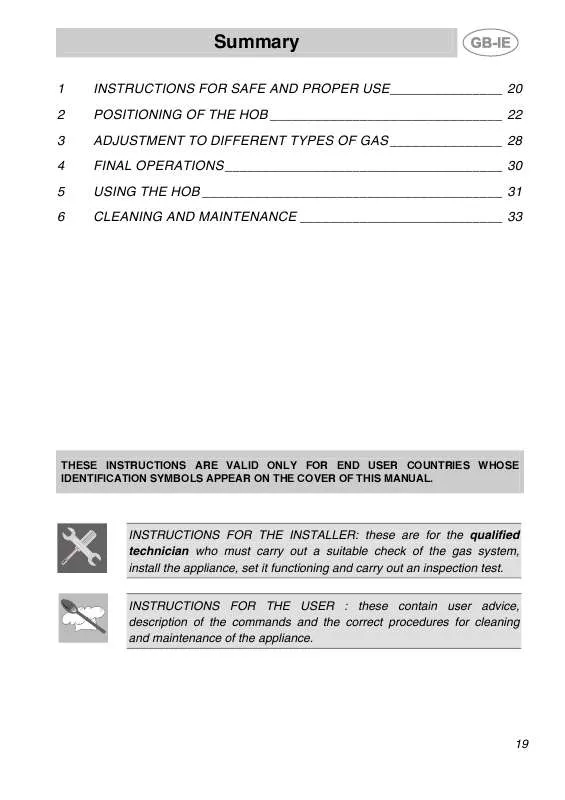 Mode d'emploi SMEG PGF75FSC3