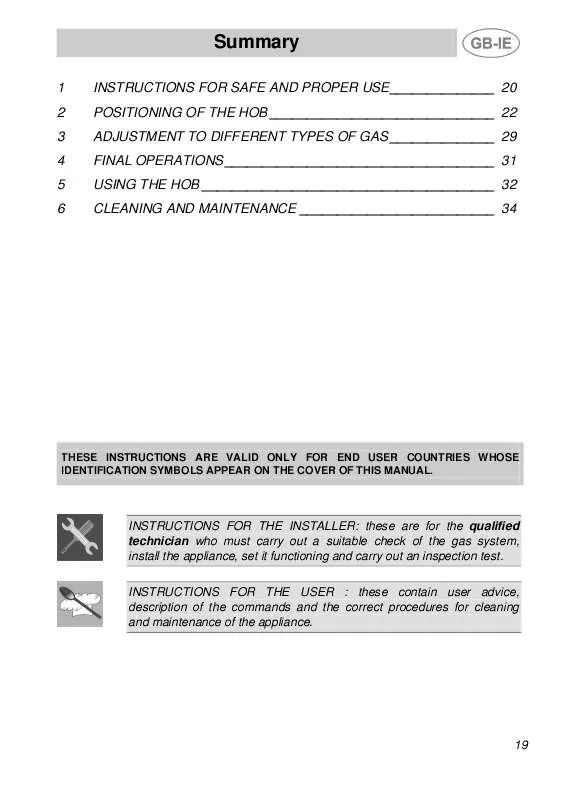 Mode d'emploi SMEG PGF95-1