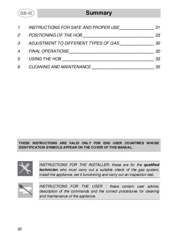 Mode d'emploi SMEG PGF95FBE2