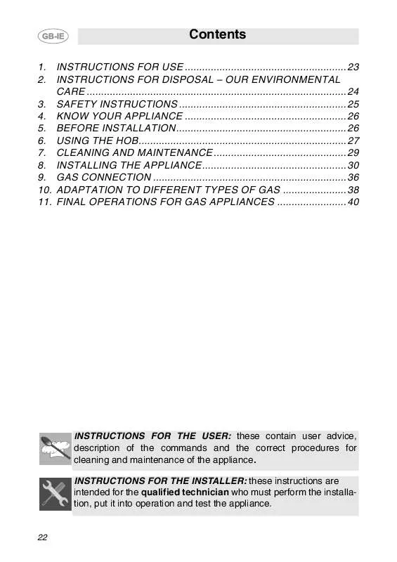 Mode d'emploi SMEG PSF906