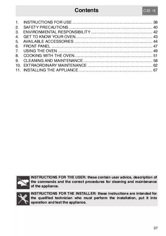 Mode d'emploi SMEG SC166-8