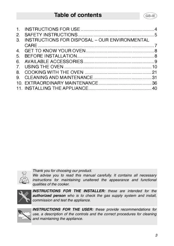 Mode d'emploi SMEG SCA112-2