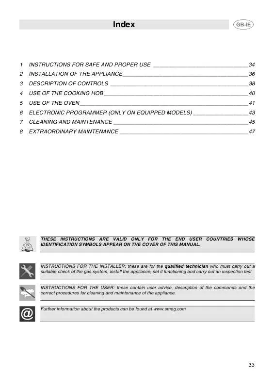 Mode d'emploi SMEG SCB66MFB5