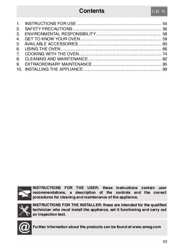 Mode d'emploi SMEG SCP805AO8