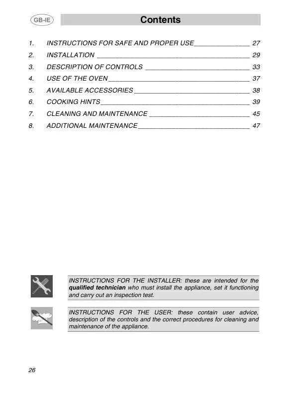 Mode d'emploi SMEG SIL206X