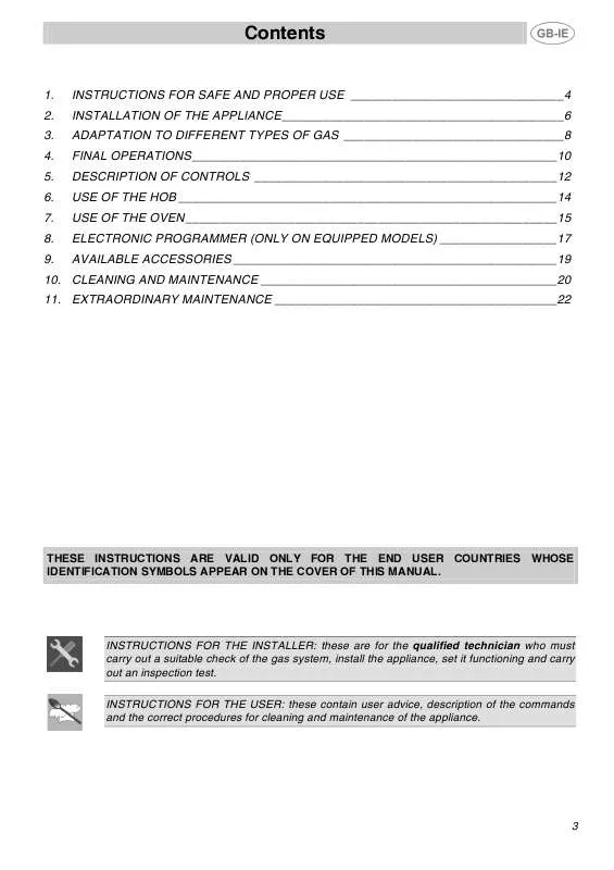 Mode d'emploi SMEG SUK81MFA5