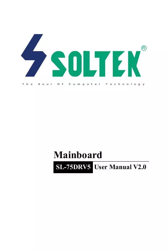 Mode d'emploi SOLTEK SL-75DRV5