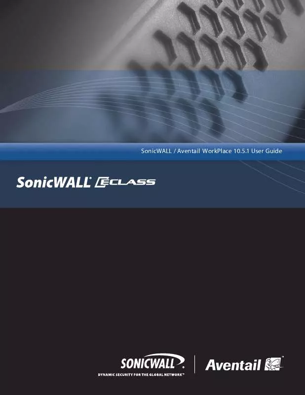 Mode d'emploi SONICWALL AVENTAIL WORKPLACE 10.5.1