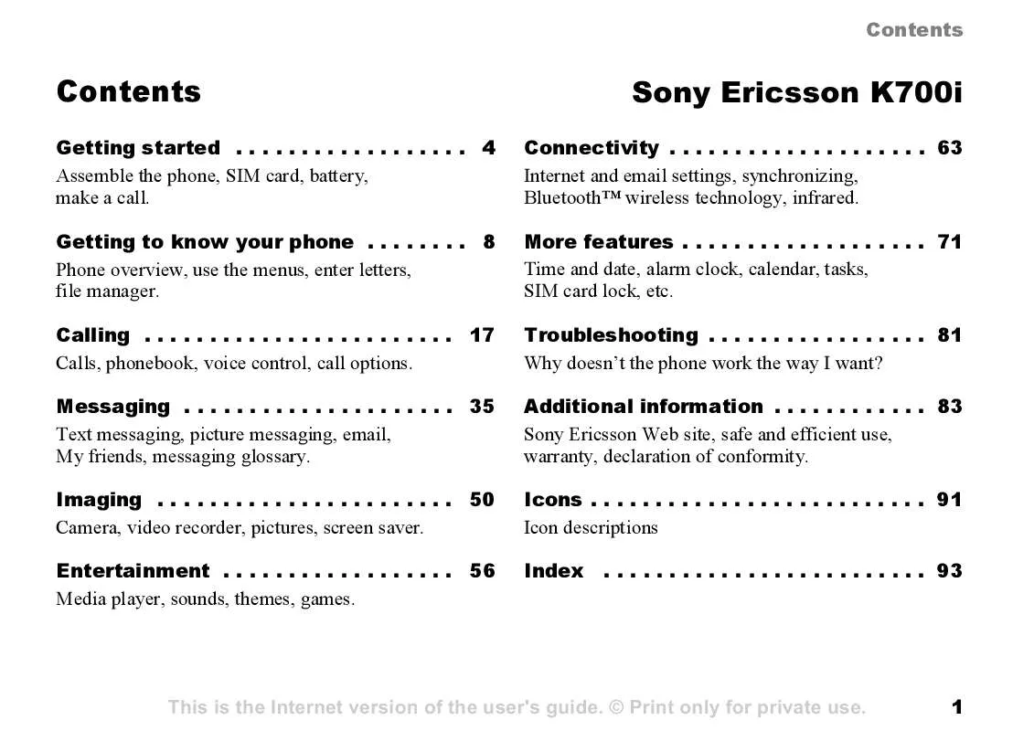 Mode d'emploi SONY ERICSSON ТЕЛЕФОН K700I