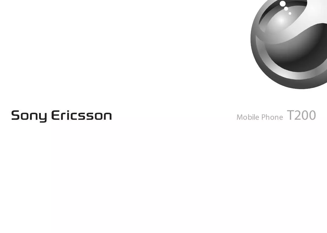 Mode d'emploi SONY ERICSSON ТЕЛЕФОН T200