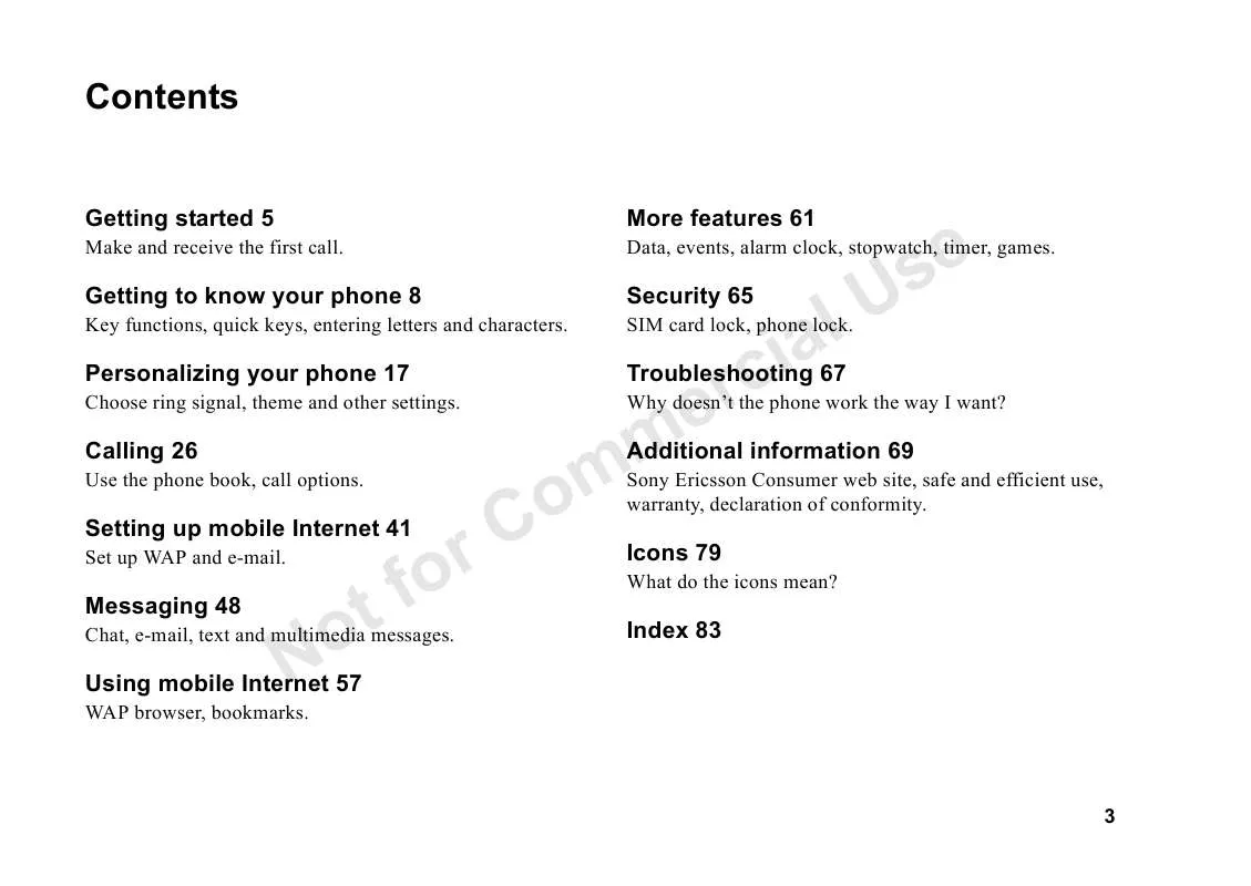 Mode d'emploi SONY ERICSSON ТЕЛЕФОН T300