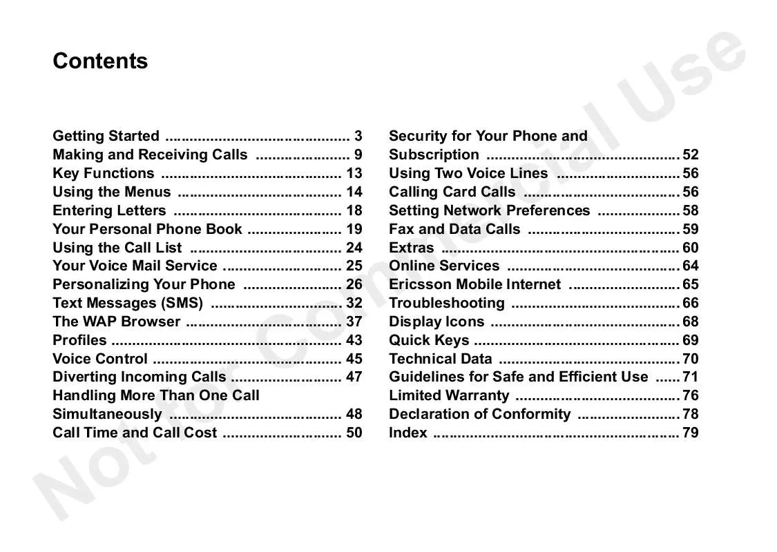 Mode d'emploi SONY ERICSSON T20S