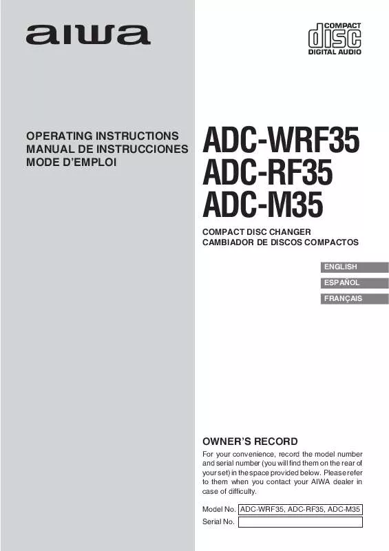 Mode d'emploi SONY AD-CWRF35