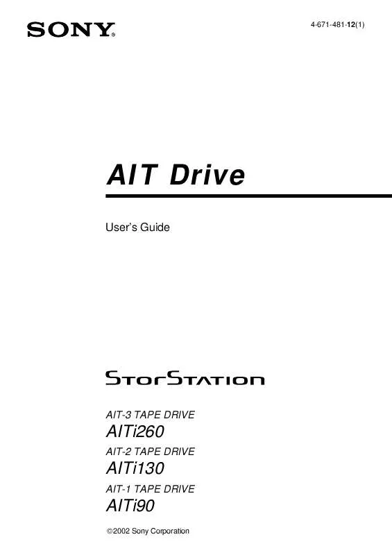 Mode d'emploi SONY AITI90