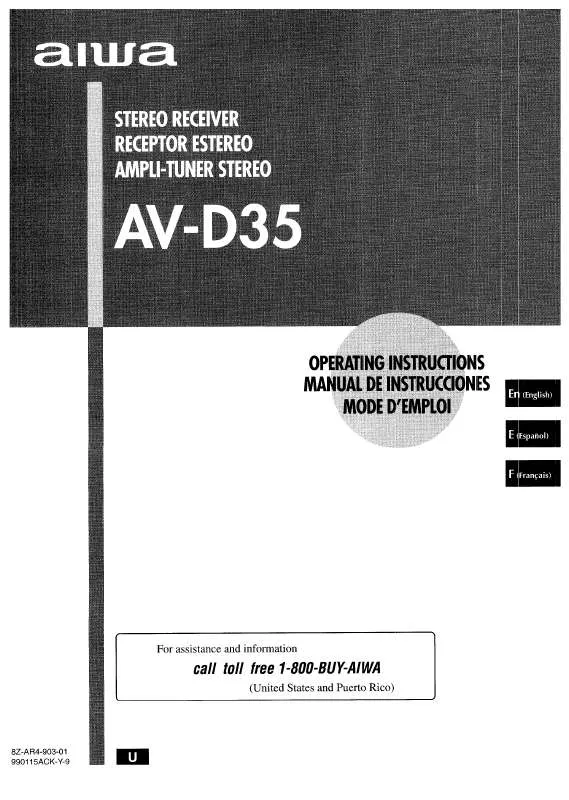 Mode d'emploi SONY AVD-35