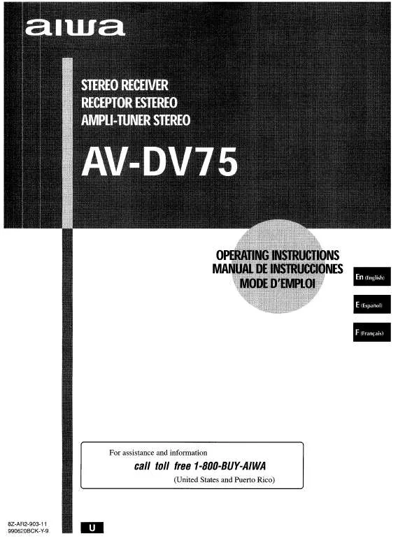 Mode d'emploi SONY AVD-V75