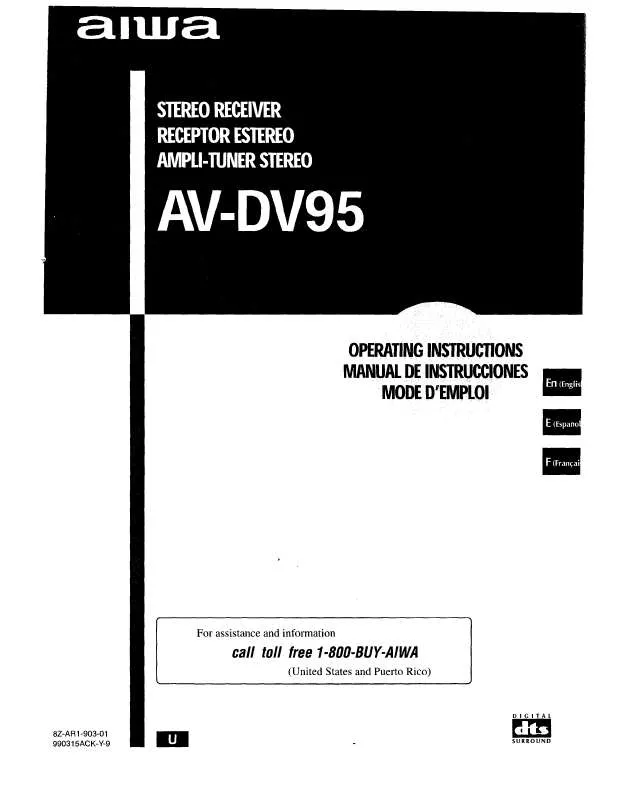 Mode d'emploi SONY AVD-V95