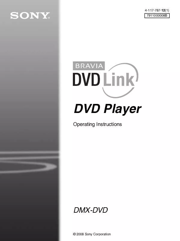 Mode d'emploi SONY BRAVIA DVD LINK