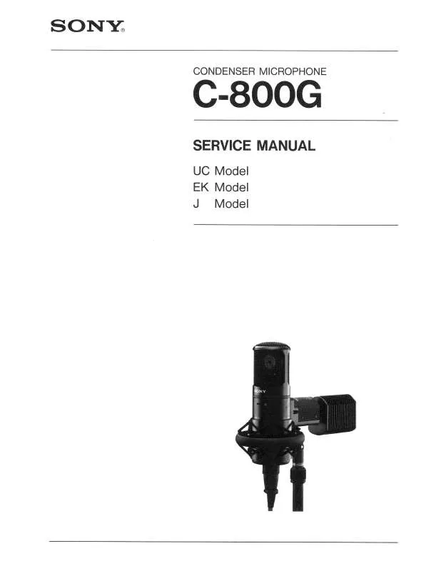 Mode d'emploi SONY C-800G